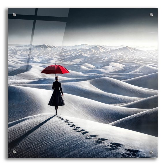 Epic Art 'Walk Alone' by Rey Klimt Acrylic Glass Wall Art, 24" x 24"