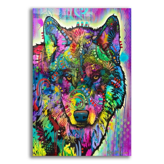 Epic Art 'Warf Wolf' by Dean Russo, Acrylic Glass Wall Art, 16"x24"