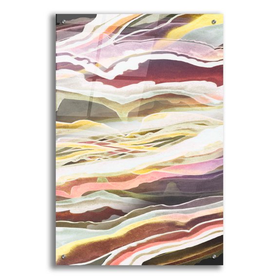 Epic Art 'Warm Minerals II' by Grace Popp, Acrylic Wall Glass, 24"x36"