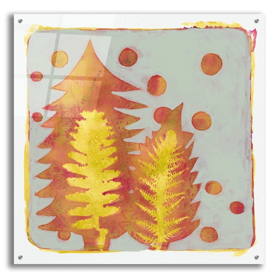 Epic Art 'Warm Xmas' by Maria Pietri, Acrylic Glass Wall Art, 36"x36"