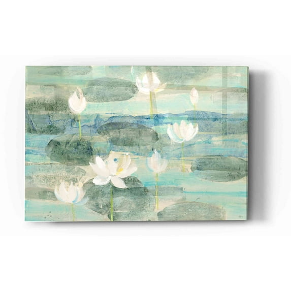 Epic Art 'Water Lilies Bright' by Albena Hristova, Acrylic Glass Wall Art, 16"x24"