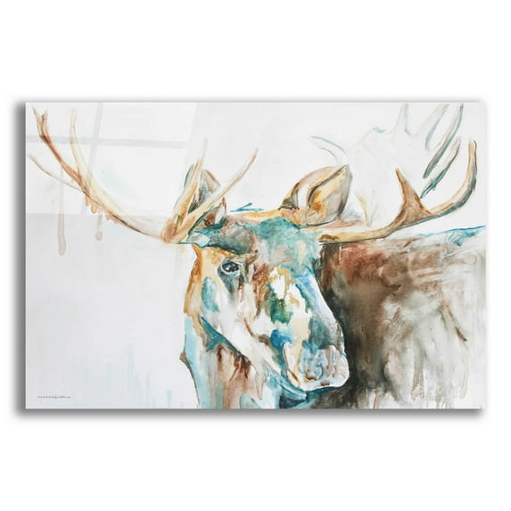 Epic Art 'Water Moose' by Kamdon Kreations, Acrylic Glass Wall Art, 24"x16"