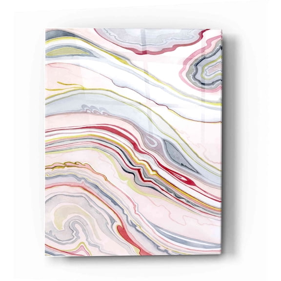 Epic Art 'Watercolor Marbling II' by Grace Popp Acrylic Glass Wall Art, 12"x16"