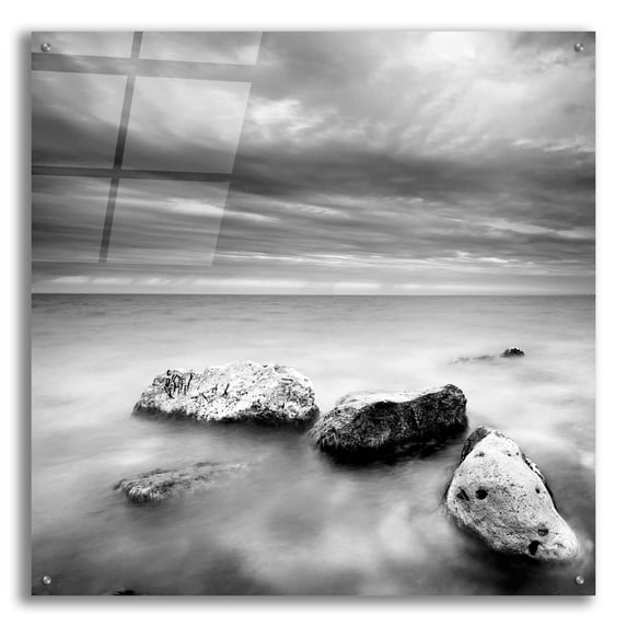 Epic Art 'Waves On Rocks 2' by Photoinc Studio, Acrylic Glass Wall Art, 36"x36"