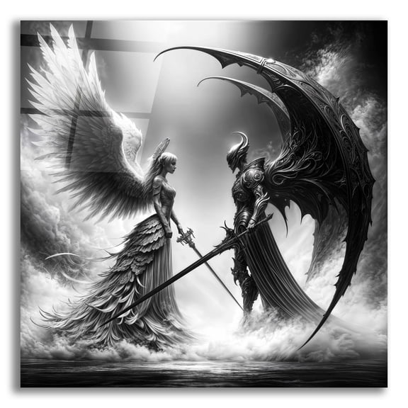 Epic Art 'We Meet Again' by Rey Klimt Acrylic Glass Wall Art, 12" x 12"