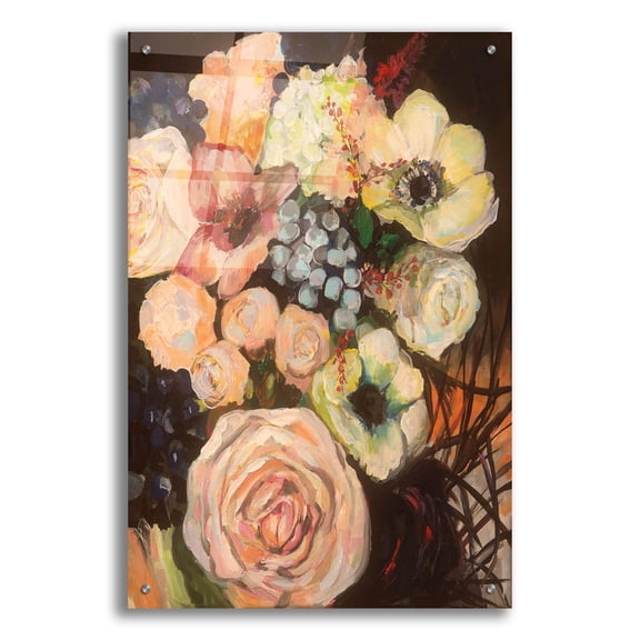 Epic Art 'Wedding Bouquet' by Jeanette Vertentes, Acrylic Glass Wall Art, 24"x36"