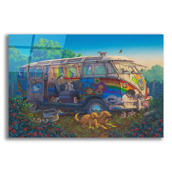 Epic Art 'What A Wonderful World' by Richard Courtney, Acrylic Glass Wall Art, 16"x12"