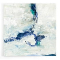 Epic Art 'White And Blue' by Silvia Vassileva, Acrylic Glass Wall Art, 12"x12"