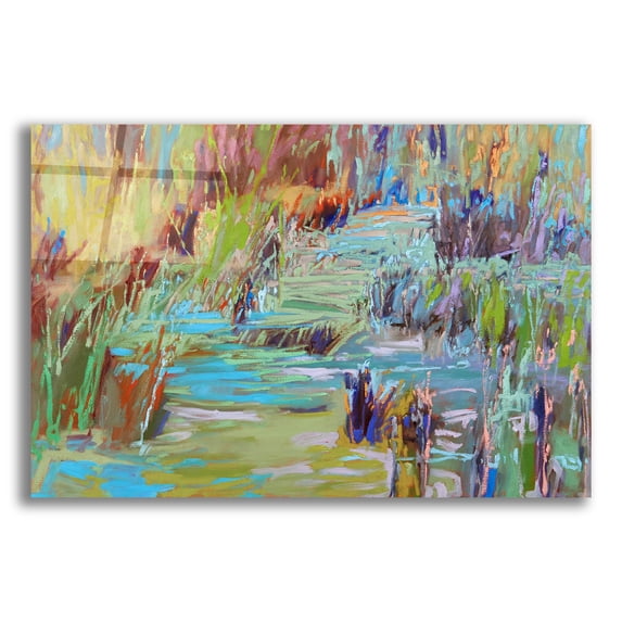 Epic Art ' Winding Through' by Jane Schmidt, Acrylic Glass Wall Art, 16"x12"