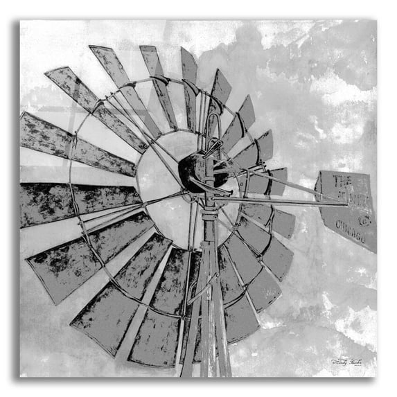 Epic Art 'Windmill Rotor' by Cindy Jacobs, Acrylic Glass Wall Art, 12"x12"