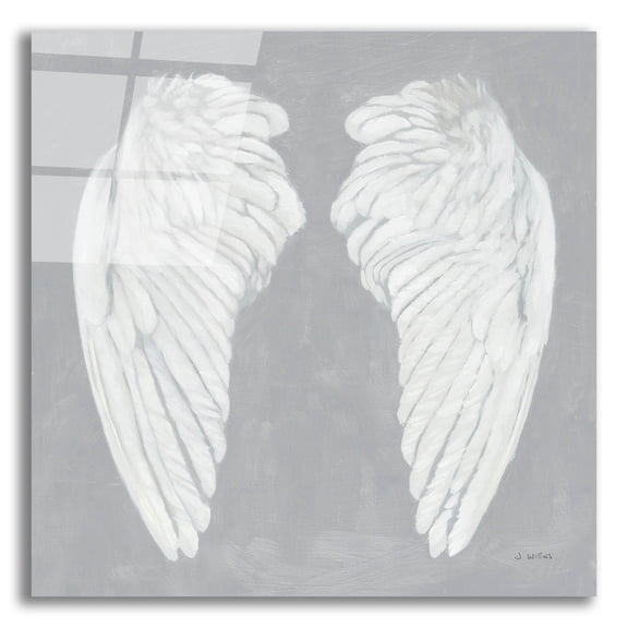 Epic Art 'Wings 1 On Gray Flipped' by James Wiens Acrylic Glass Wall Art, 12" x 12"