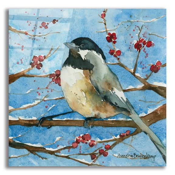 Epic Art 'Winter Acrobat'  by Annelein Beukenkamp Acrylic Glass Wall Art, 12" x 12"