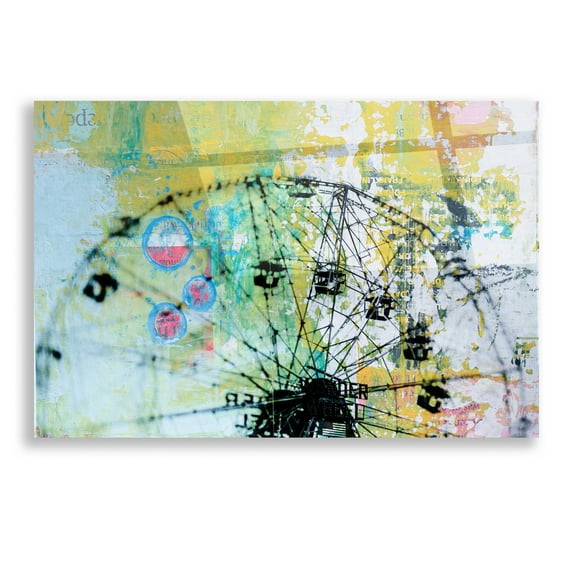 Epic Art 'Wonder Wheel' by DB Waterman, Acrylic Glass Wall Art, 16"x12"