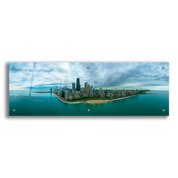 Epic Art 'Wonderful Chicago' by Epic Portfolio, Acrylic Glass Wall Art, 36"x12"
