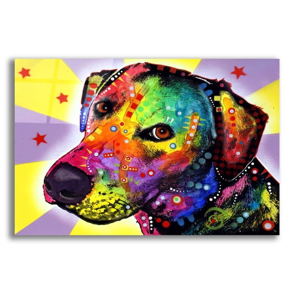 Epic Art 'YELLOW sorta LAB' by Dean Russo, Acrylic Glass Wall Art, 16"x12"