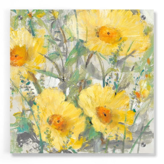 Epic Art 'Yellow Bunch I' by Tim O'Toole, Acrylic Glass Wall Art, 36"x36"