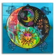 thumbnail image 1 of Epic Art 'Yin Yang - Sun and Moon' by Dean Russo, Acrylic Glass Wall Art, 12"x12", 1 of 8
