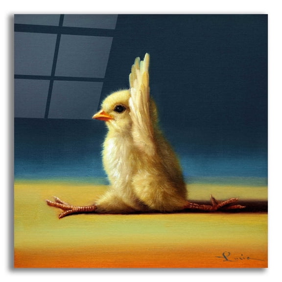 Epic Art 'Yoga Chick Monkey Pose' by Lucia Heffernan, 12"x12"