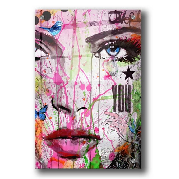 Epic Art 'You' by Loui Jover, Acrylic Glass Wall Art, 24"x36"