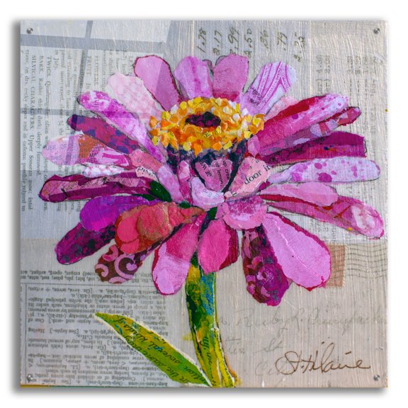 Epic Art 'Z is for Zinnia' by St. Hilaire Elizabeth, Acrylic Glass Wall Art, 36"x36"