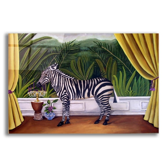 Epic Art 'Zebra' by Catherine A Nolin, Acrylic Glass Wall Art, 16"x12"