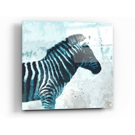 Epic Art 'Zebra' by Linda Woods, Acrylic Glass Wall Art, 36"x36"