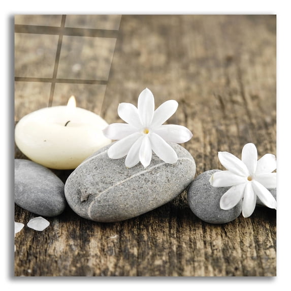 Epic Art 'Zen Pebbles 3' by Photoinc Studio, Acrylic Glass Wall Art, 12"x12"