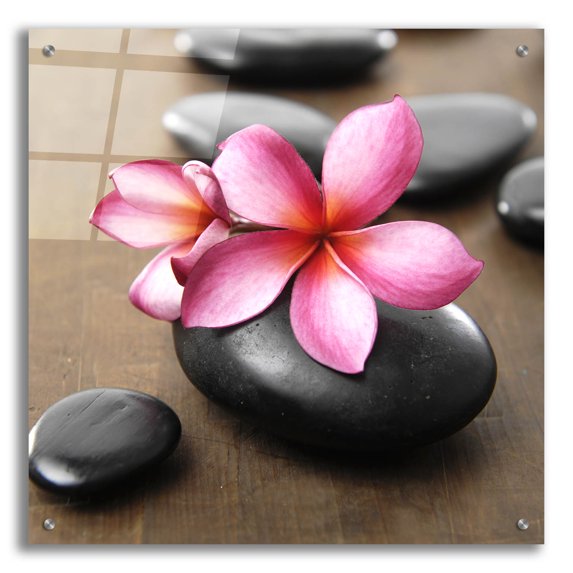 Epic Art 'Zen Pebbles 4' by Photoinc Studio, Acrylic Glass Wall Art, 24"x24"