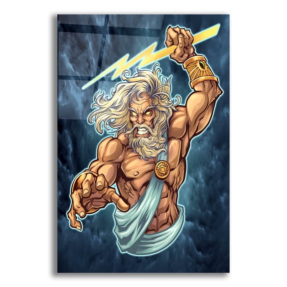 Epic Art 'Zeus Full Color' by Flyland Designs, Acrylic Glass Wall Art, 12"x16"