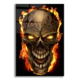 thumbnail image 1 of Epic Art 'Zombie Fire Skull' by Flyland Designs, Acrylic Glass Wall Art, 16"x24", 1 of 8