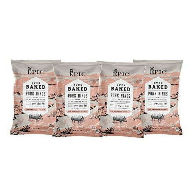 Epic Artisanal Oven Baked Pork Rinds, Pink Himalayan Sea Salt, 2.5 oz