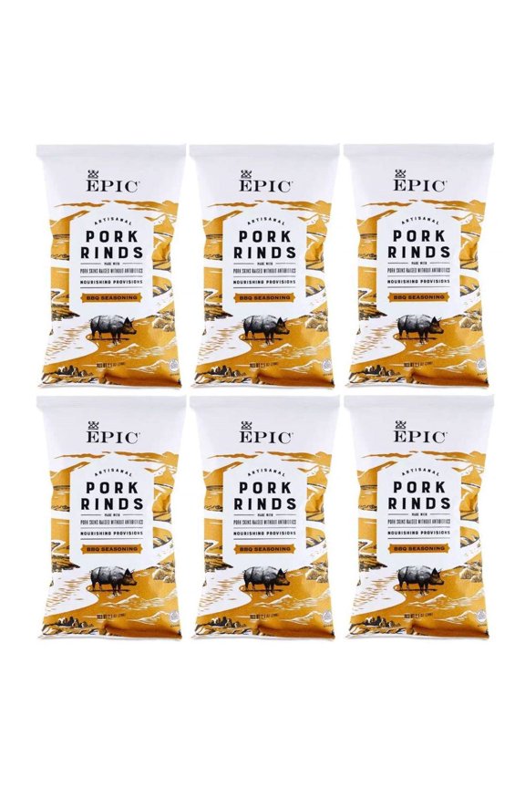 Baked Pork Rinds - Texas BBQ 2.5oz (6-Pack)