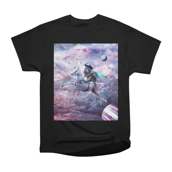 Epic Bearded Dragon Lizard Riding Unicorn T-Shirt Tee Gift For Him Merch For Her Apparel F
