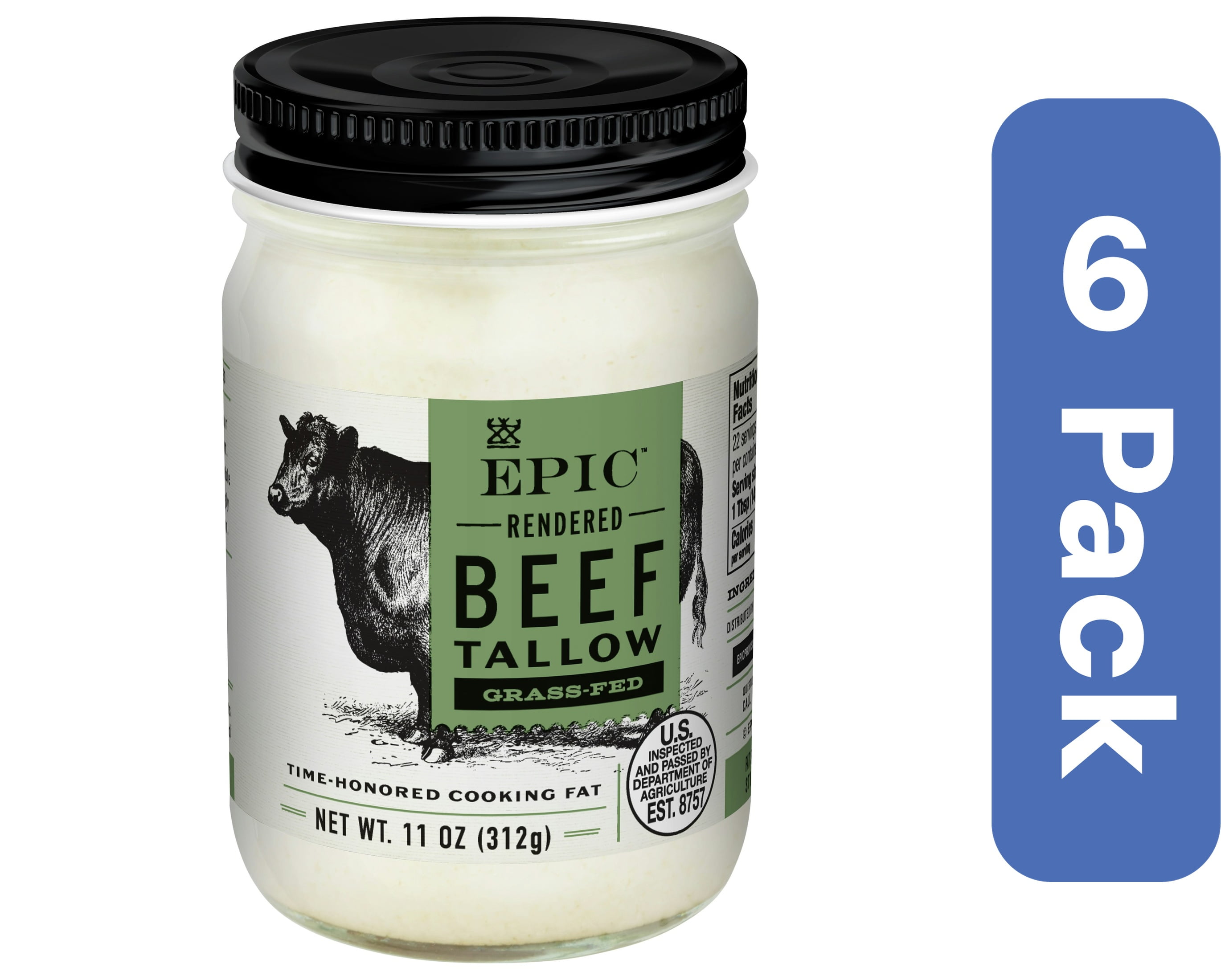 Epic Beef Tallow 11 oz (Pack Of 6) - Walmart.com