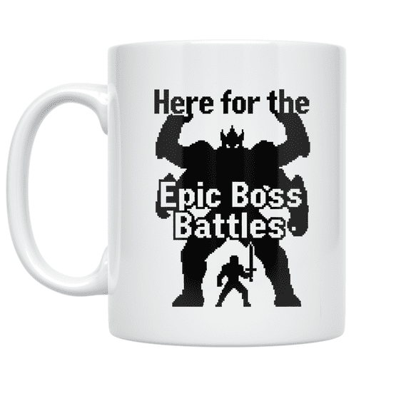 Epic Boss Battles Design - Gamer Enthusiast - 11 oz Ceramic Coffee Mug