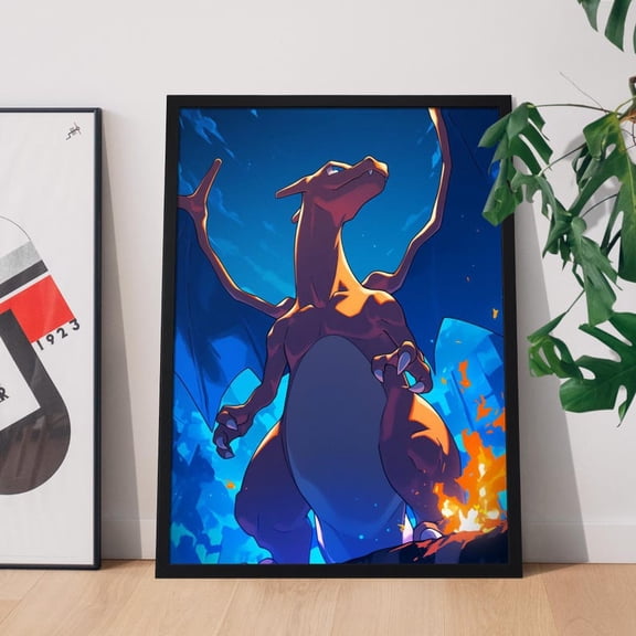 Epic Charizard Poster – Pokemon Poster – Japan Anime Decor – Anime Poster – Manga Poster – Gamer Room Decor for Kids Teens Anime Fans 8x12 UNFRAMED