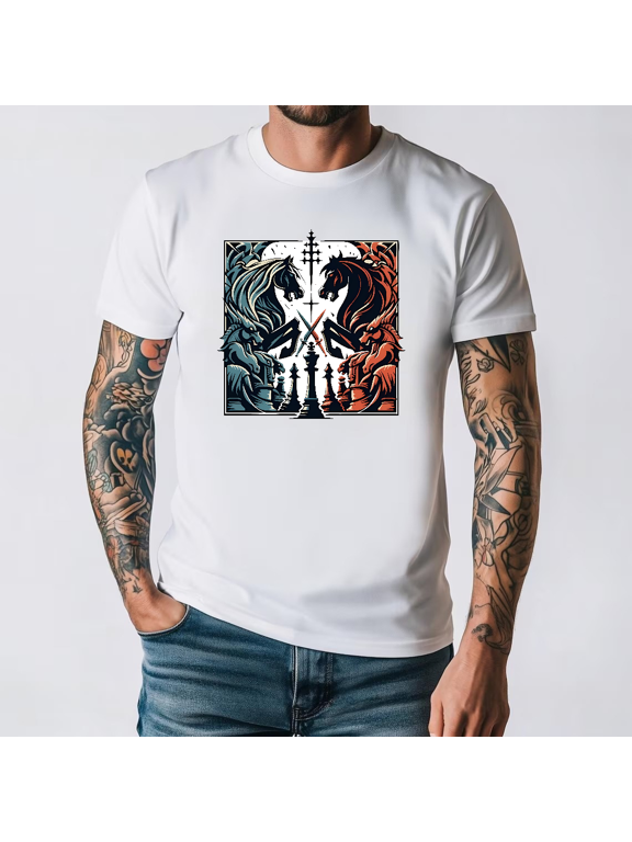 Epic Chess Battle Strategy Board Game Player Graphic Top Unisex T-Shirt, S-3XL