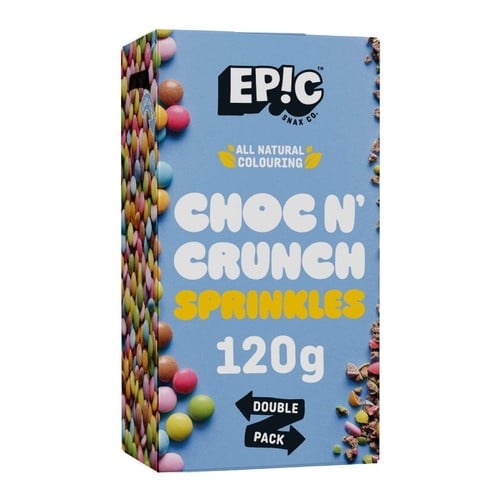 Epic Choc n Crunch Cake Sprinkles 120g, British Import (Pack of 2)