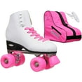 thumbnail image 1 of Epic Classic White/Pink Quad Roller Skates Package, 1 of 9