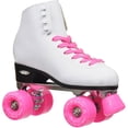 thumbnail image 1 of Epic Classic White and Pink Quad Roller Skates, 1 of 8