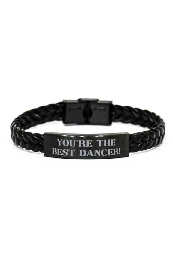 Epic Dancer Braided Leather Bracelet, You're the Best Dancer!, Gifts For Friends, Present From Boss, Engraved Bracelet For Dancer, Dance recital gifts, Dance competition gifts, Gifts for ballerinas,