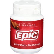 Epic Dental 100% Xylitol Sweetened Cinnamon Gum 50 Pieces Pack of 3