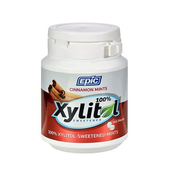 Epic Dental 100% Xylitol Sweetened Mint w/ Cinnamon, Gluten Free, 180ct