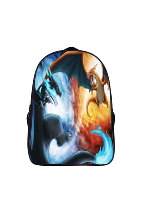 Epic Dragon Battle Anime Print Backpack, 1-Piece Water-Resistant Lightweight Daypack, Fits Books & Laptops, Multi-Pocket Daily Commute & Library Bag