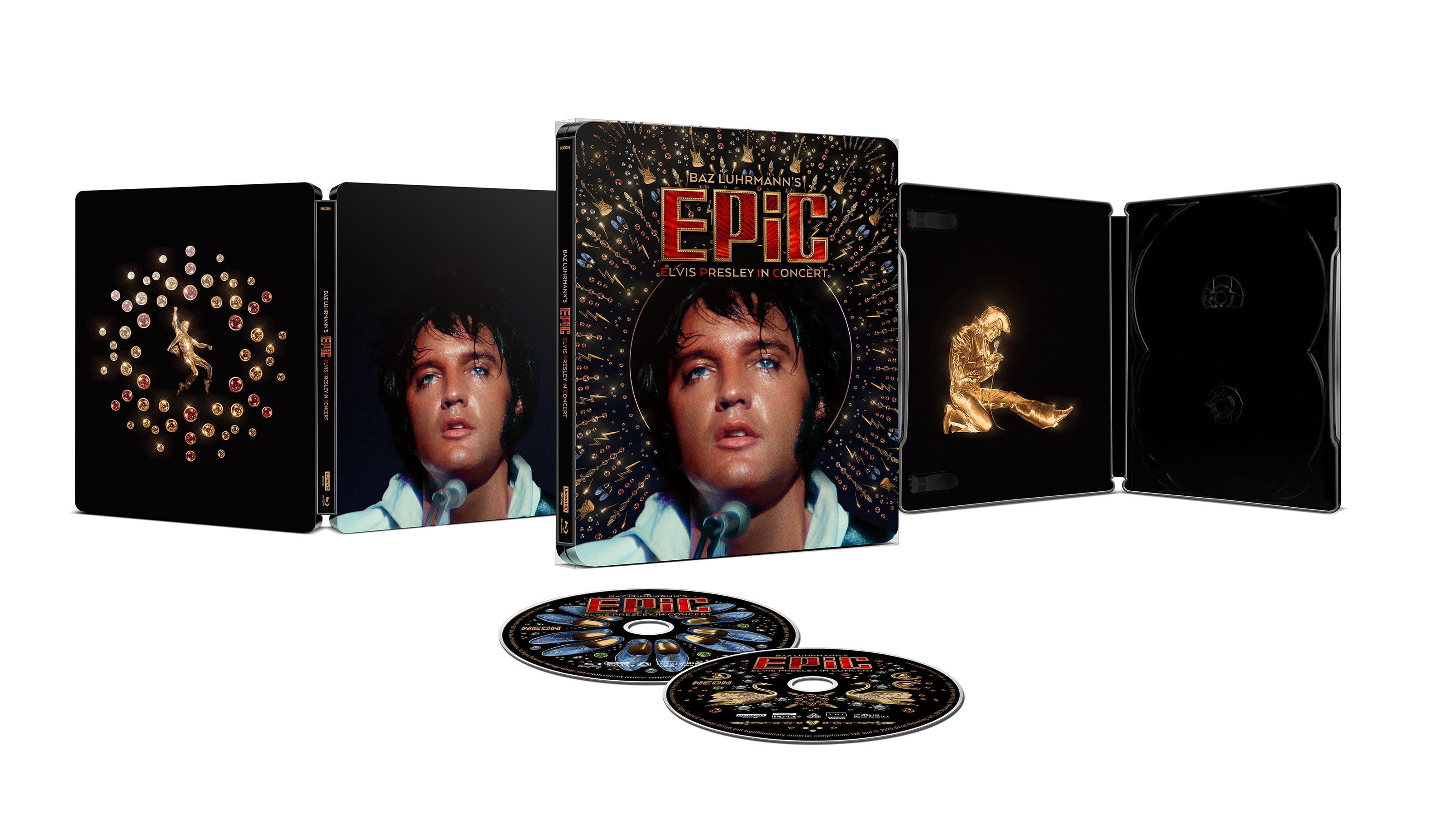Epic: Elvis Presley In Concert (Deluxe Steelbook) (4K Ultra HD + Blu-ray) Decal - Neon, Documentary