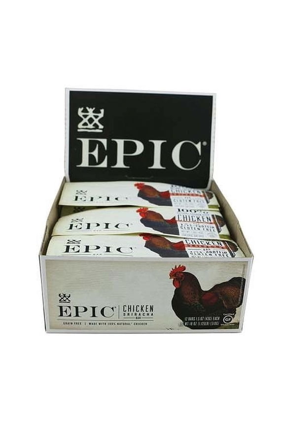 - Epic Chicken Sriracha Protein Bars 12 1.5 oz. 232162 4 PACK SD OC