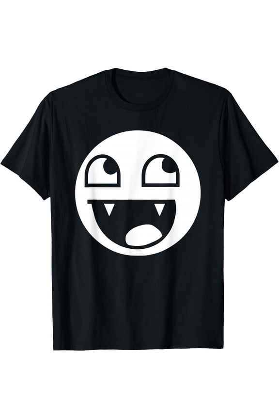 Epic Face Vampire Y2K Streetwear, Emo T-Shirt- Classic Unisex 100% Cotton Crew Neck T-Shirt Breathable Casual Everyday Wear Affordable Graphic Soft t shirt Cheap t shirts