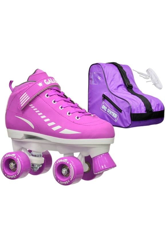 Epic Galaxy Elite Purple Speed Roller Skates Package