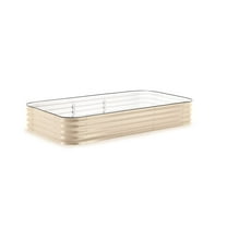 15" Short Birdies Large Modular Raised Garden Bed, Light Clay