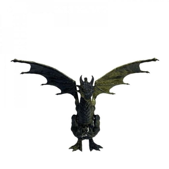 Epic Gold Black Winged Dragon 3D Printed Figurine